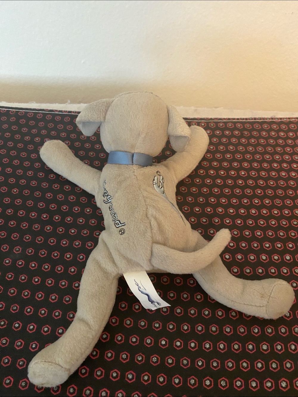 Greyhound Plush Dog with Embroidered Logo - Picture 4 of 4